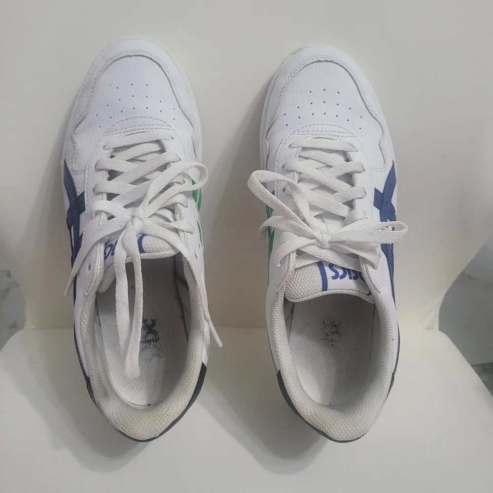 Asics Japan S White Sneakers with Blue and Green Accents Unisex  EUR39.5/ US6.5